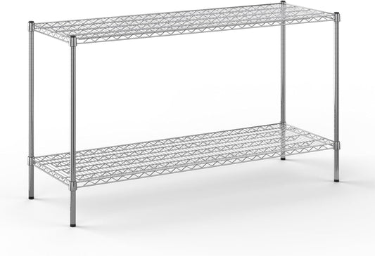 21" Deep x 60" Wide x 34" Height Wire Shelving Kit | 2-Tier | NSF Commercial Storage Rack Unit