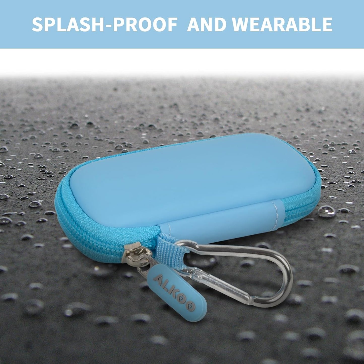 USB Flash Drive Case, SD Card Holder Compatible with Thumb Drive, Memory Cards, SDXC SDHC Storage Bag, Electronic Accessories Organizer for SanDisk for Samsung for Inland (Light Blue)