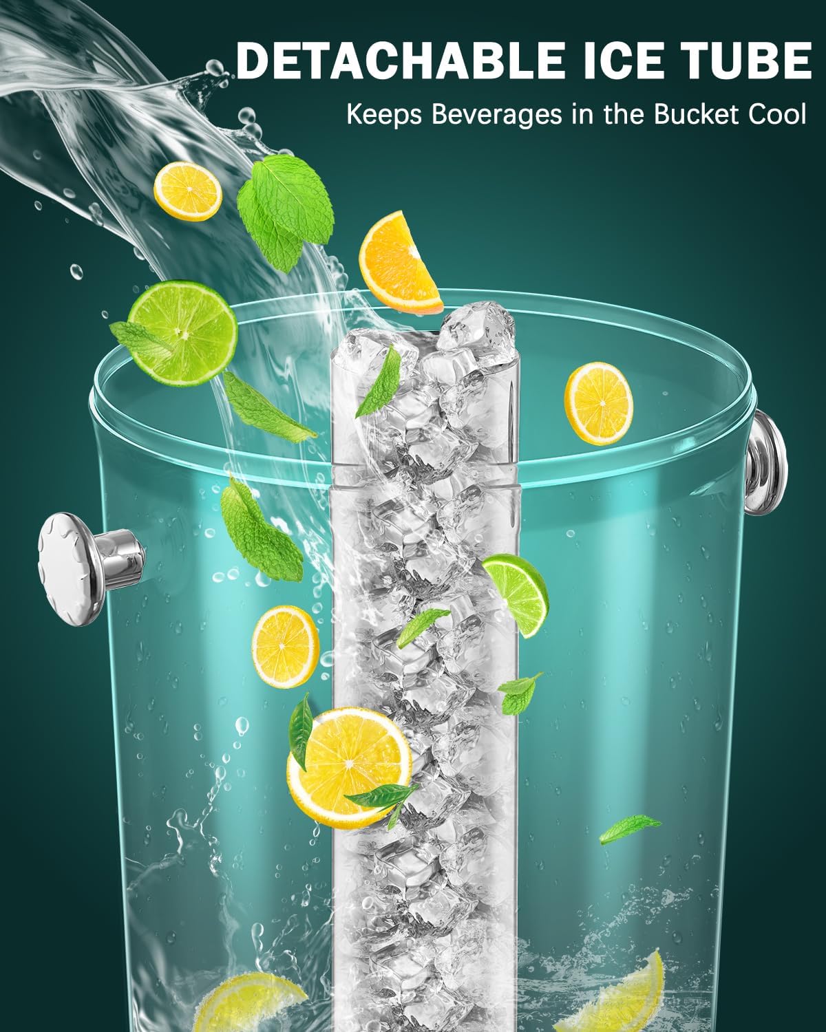 4 Gallon Large Drink Dispensers for Parties, [Easy-to-Clean Drip Tray Design] [Cold & Hot Dual-Use] Beverage Dispenser with Stand & Ice Core, Stainless Steel Juice Dispenser for Lemonade, Catering