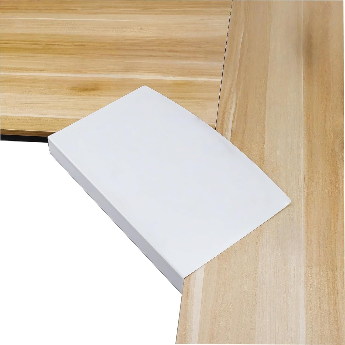 17 inch Corner Desk Connector Platform for Mounting Under-Desk Keyboard Trays on L-Shaped Workstations,Platform Extender Attachment (White)