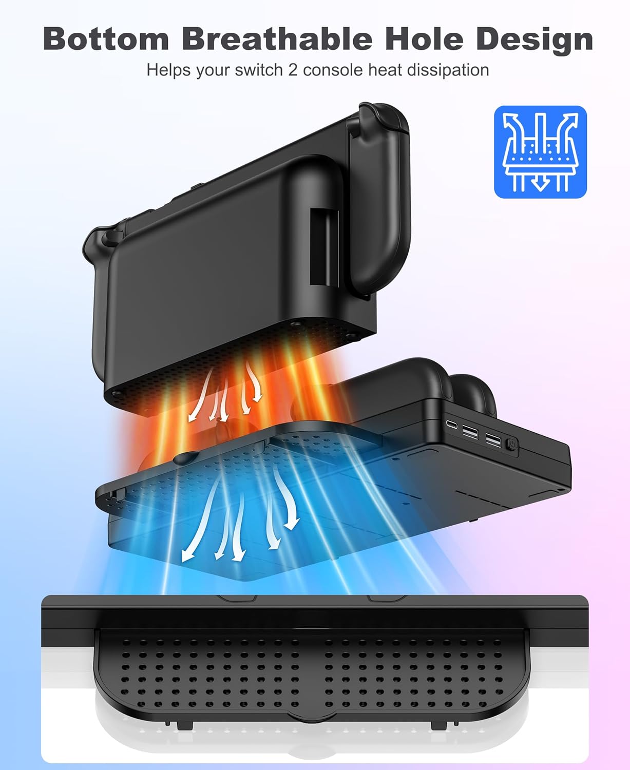 25 Slots Switch 2 Charging Organizer Joycon 2 Controller Storage Compatible with Nintendo 2 Accessories w Extended USB C Cable & LED Indicator (S-Charging Organizer)
