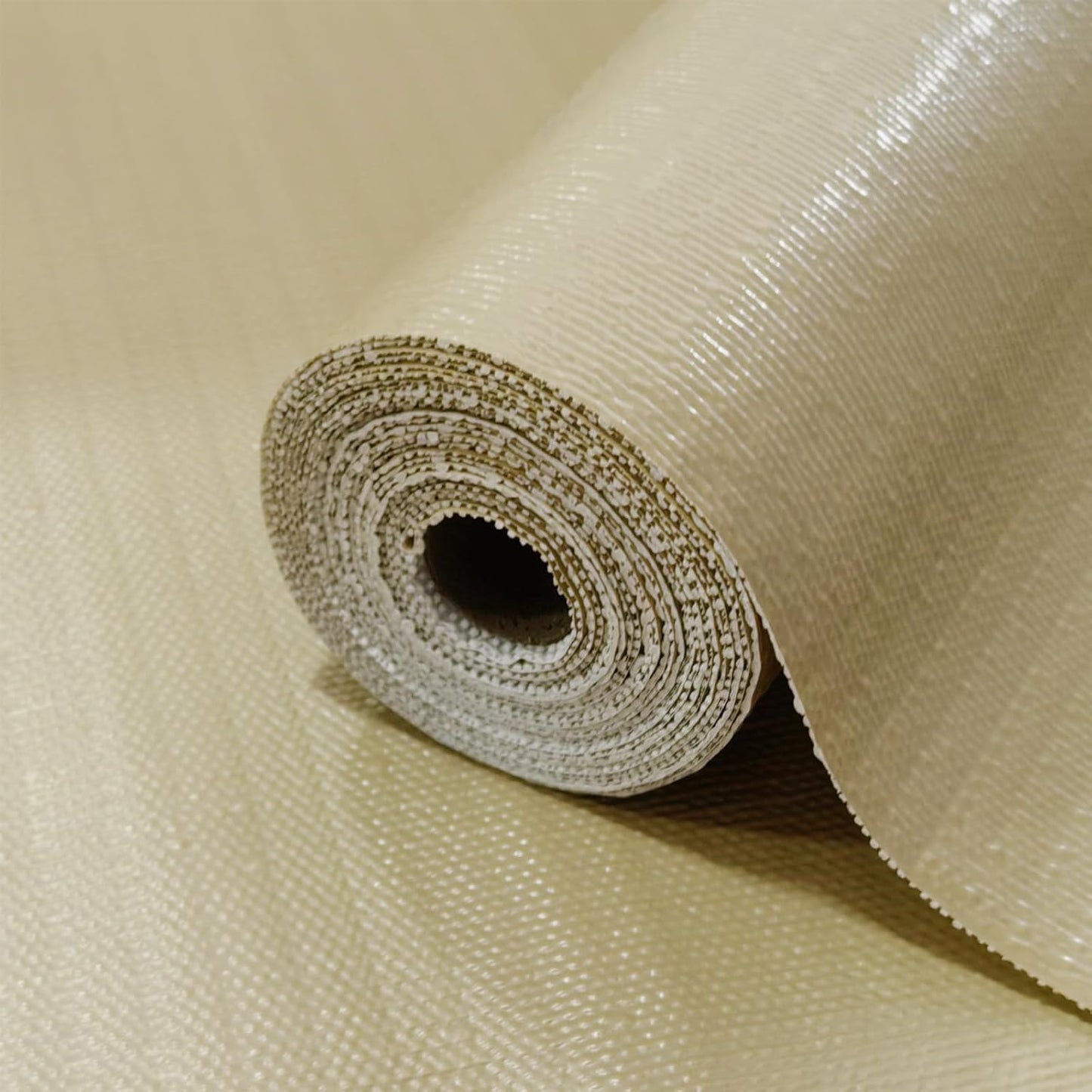 Drawer Liner and Shelf Liner for Kitchen Cabinet Liner Non-Adhesive Non-Slip Shelf Paper, Thick Strong Grip Waterproof Easy to Clean for Shelves, Cupboard, Desks, Khaki, 12 in x 10 FT