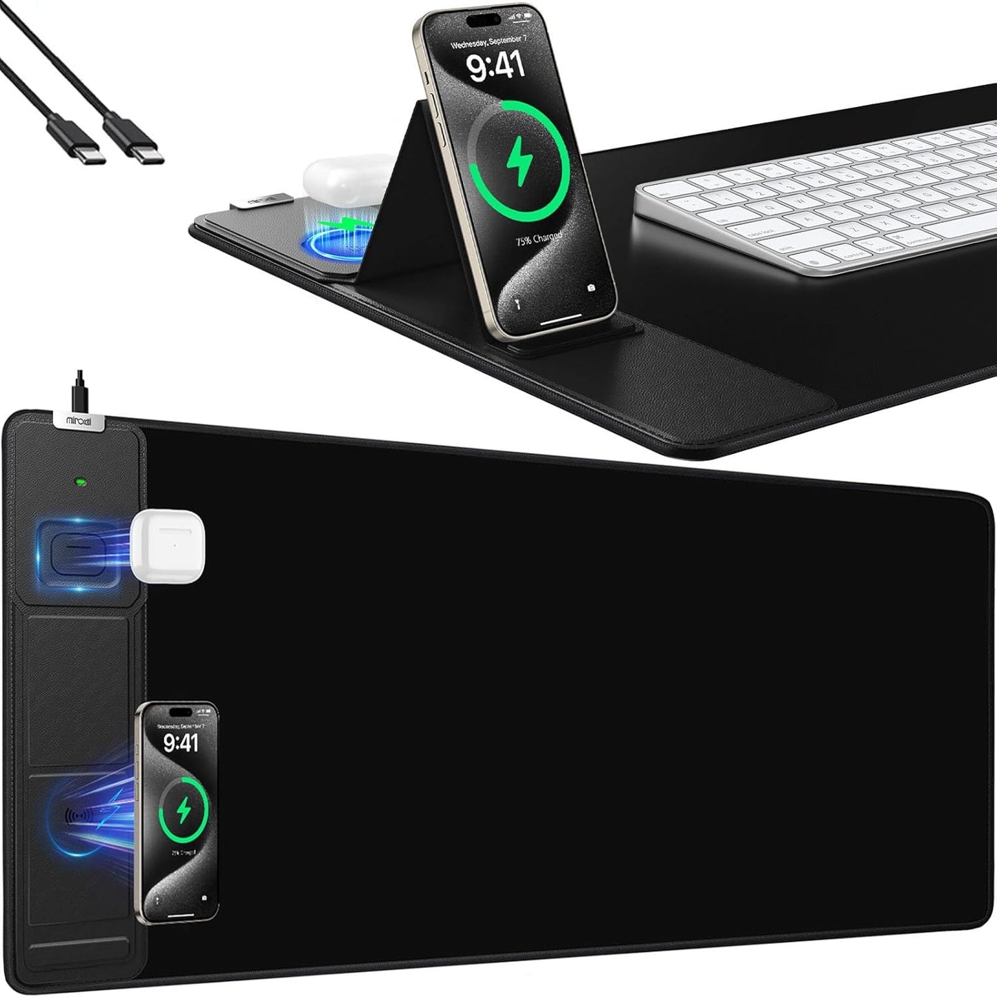 Mouse Pad, Office Desk Mat, Large Gaming Mousepad with Superior Micro-Weave Cloth, XXL Desk Pad with Stitched Edges, Non-Slip, Waterproof Writing Keyboard Pad for Gamer, Laptop, Work & Home
