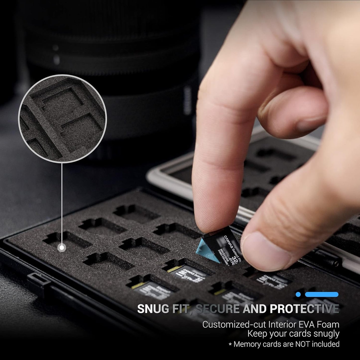 30 Slots Micro SD Card Case with Index Label, Water Resistant & Shockproof Micro SD Card Holder, Compact MicroSDHC/MicroSDXC/Micro SD Card Organizer Storage
