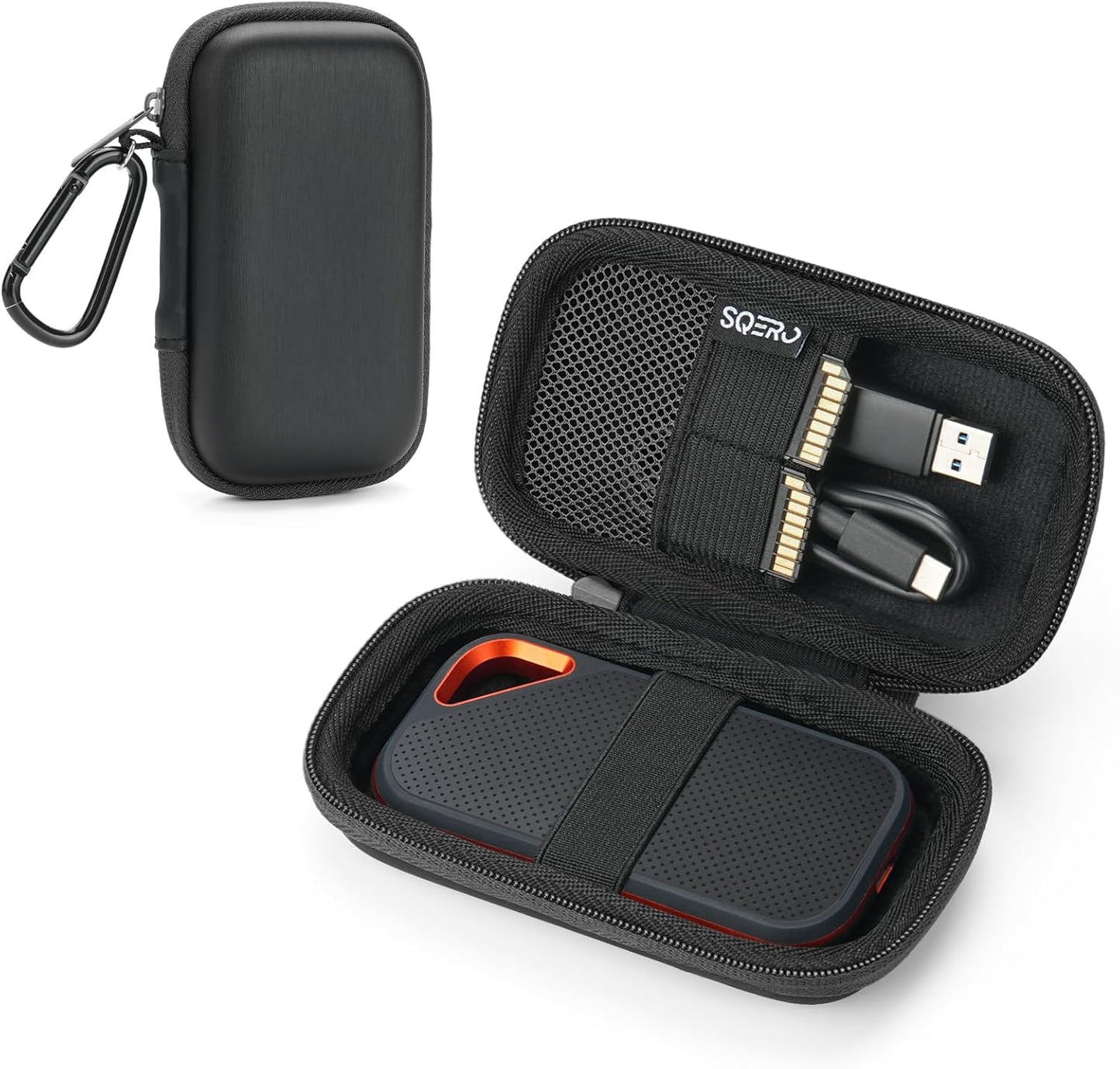 Hard Case for SanDisk Extreme/SanDisk PRO 1TB 2TB 4TB 500GB / Passport Portable SSD, Protective Travel Storage Cover Bag (Black)