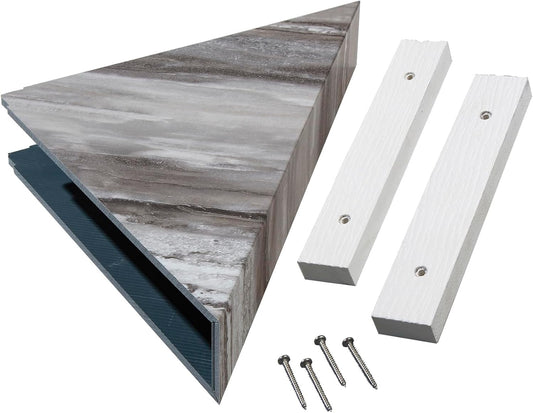 Palisade Vinyl Waterproof Corner Shower Shelf in Louvre Granite