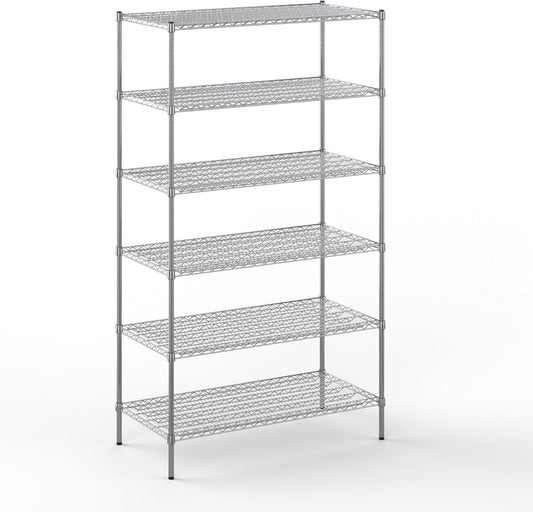 24" Deep x 48" Wide x 86" Height Wire Shelving Kit | 6-Tier | NSF Commercial Storage Rack Unit