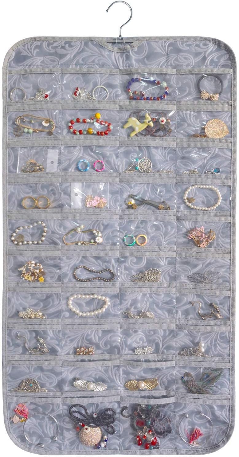 BB Brotrade Hanging Jewelry Organizer,Accessories Organizer,80 Pocket Organizer for Holding Jewelries