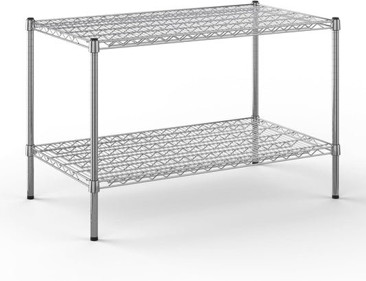 24" Deep x 42" Wide x 27" Height Wire Shelving Kit | 2-Tier | NSF Commercial Storage Rack Unit