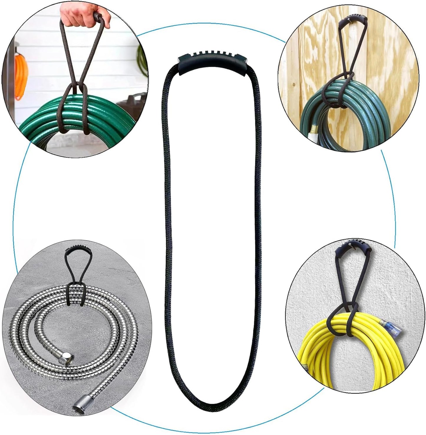 Extension Cord Storage Straps,2 Pack 20 inch Portable with Carrying Handle fit Vacuum Hose Holder, Shop Storage,Water Hose Organizer for your Home, Garage