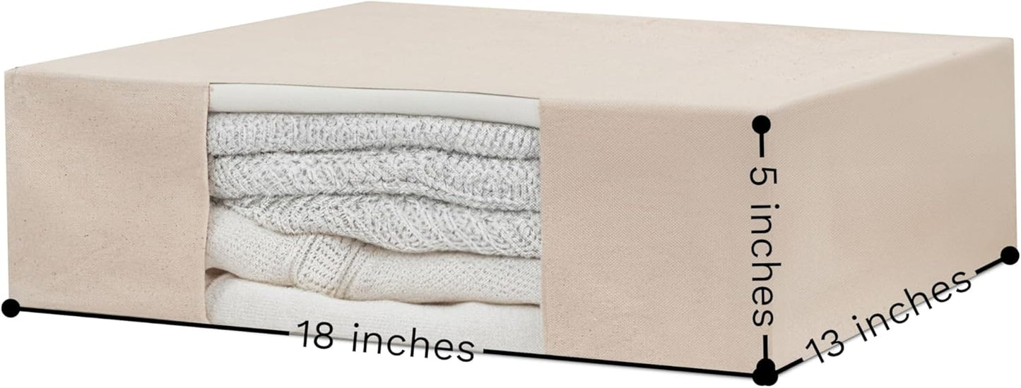 Cashmere Storage Bags - 100% Cotton, Moth Proof, Zipper Closure, Reusable, Washable Garment Storage Bags for Sweaters, Dresses - Perfect for Underbed Storage and Organizing Sweaters in Closet (1 Bag)