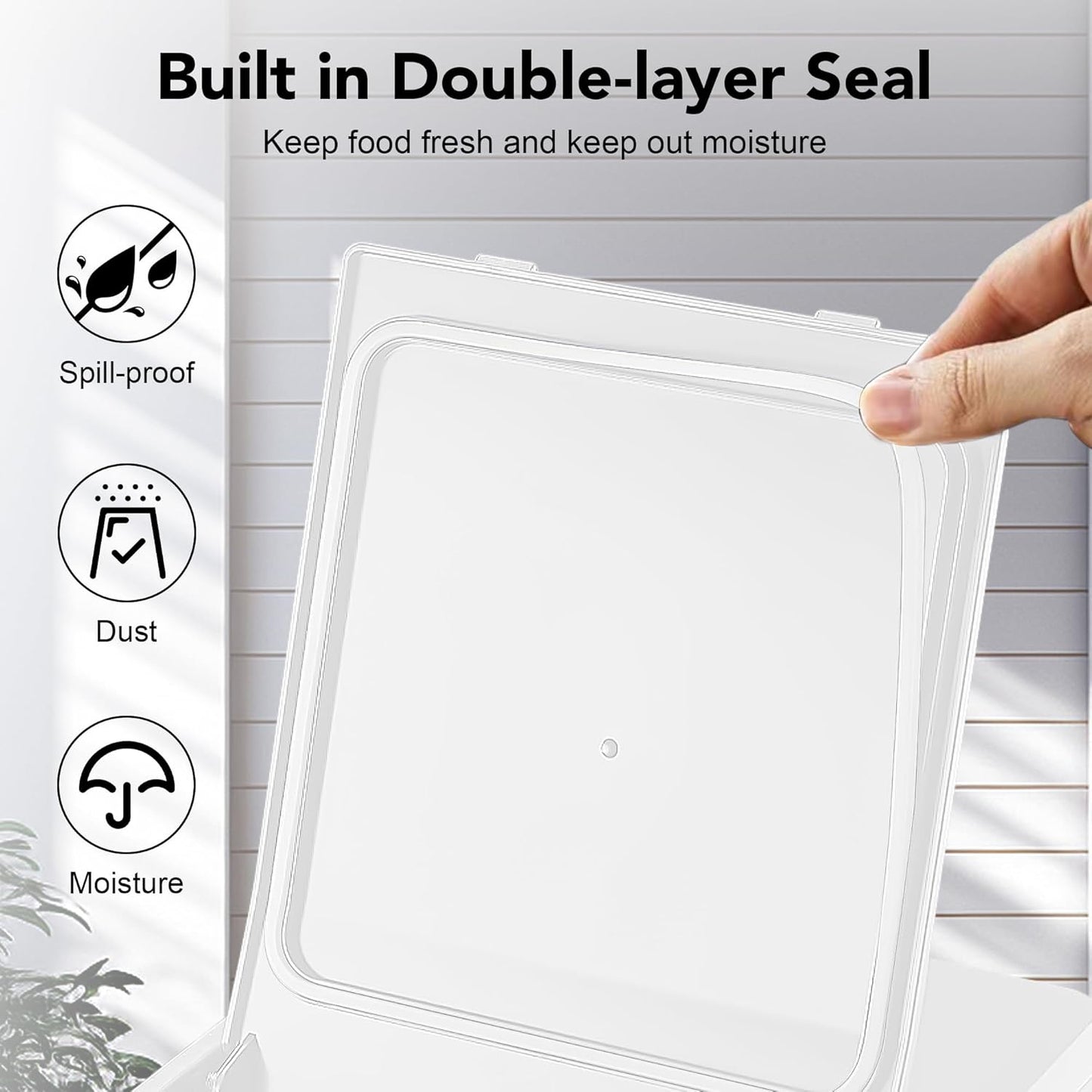 Dog Food Storage Container Stainless Steel with Scoop, 16 LB /11 LB Airtight Pet Metal Food Storage Bin, Cat Food Container for Dry Dog, Cat Food, Bird Seed, Keep Food Fresh, White