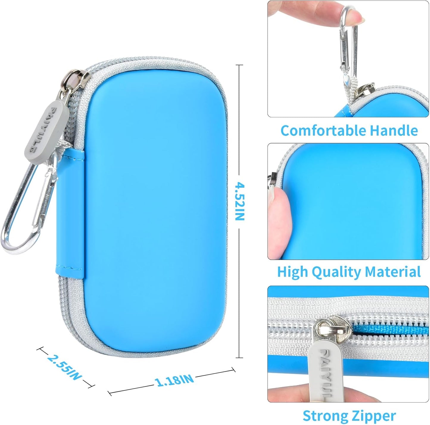 Case Compatible with SanDisk 1TB 2TB 4TB 500GB 8TB for SanDisk Extreme PRO Portable SSD External Hard Drive, Memory Card SD SDXC SDHC Card Storage Holder Organizer (Box Only)(Lightblue)
