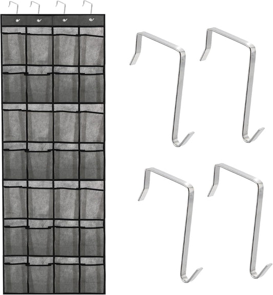 Door Shoe Organizer, 28-Compartment Over The Door Shoe Organizer, Saves Room Space, Suitable for Both Men And Women, And Convenient for Quick Storage