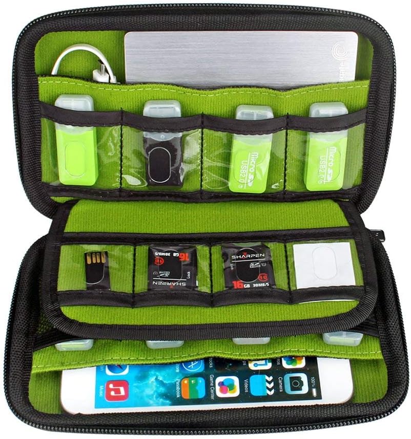 Aprince Digital Gadget Case Waterproof Memory Card Case,Designed for External Hard Drive,USB Flash Drives,Power Banks - Best for Traveling