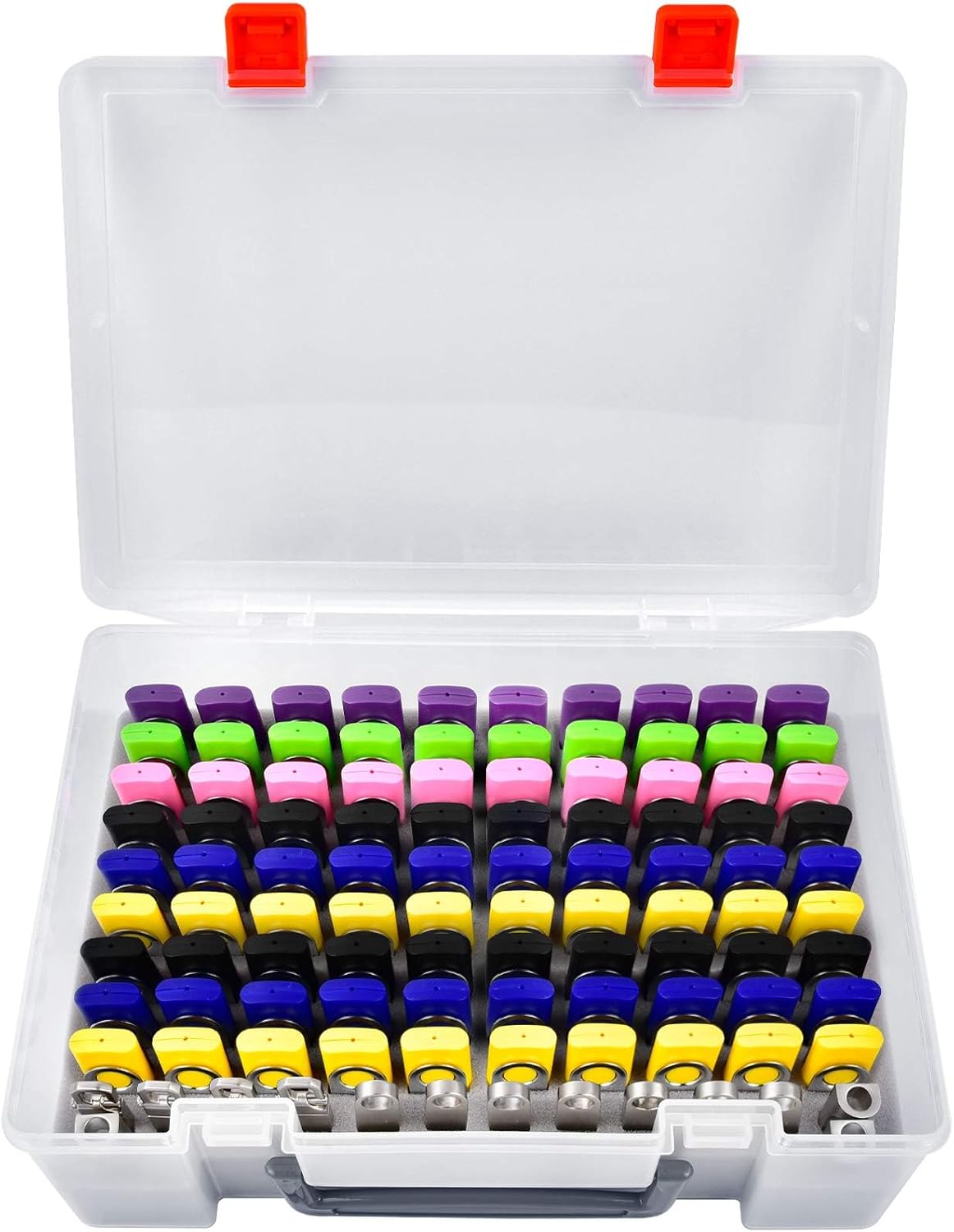 Flash Drive Case USB Memory Stick SD Card Storage Organizer- Holds 104pcs Thumb Drives Electronic Accessories Holder for Sandisk for Samsung for Inland for PNY for Netac (White)