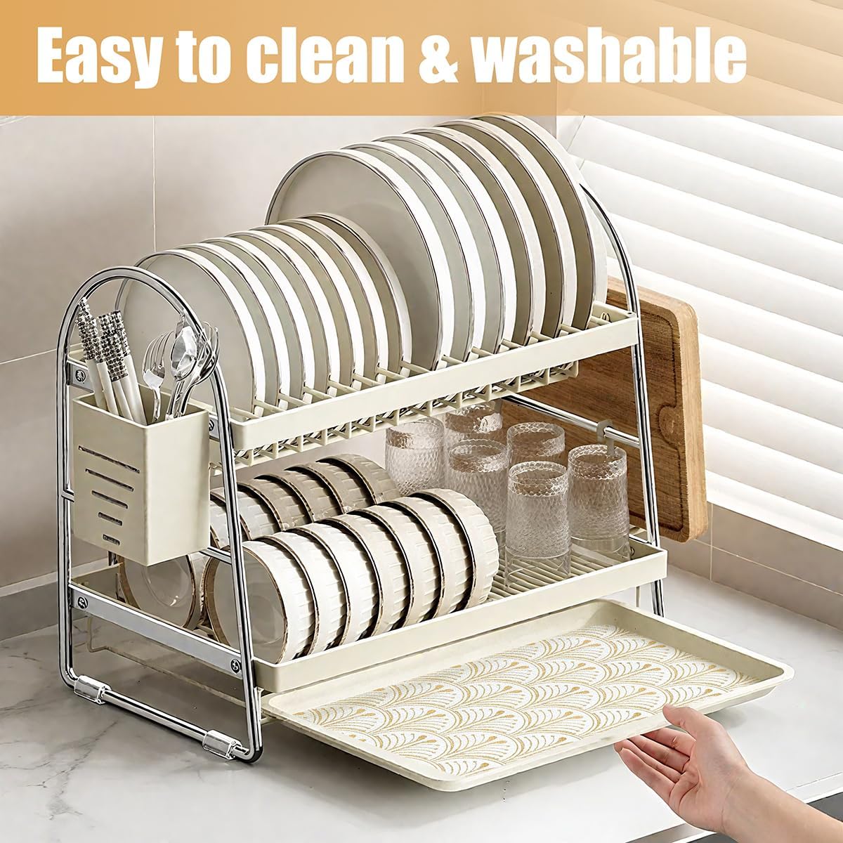 Drawer and Shelf Liner for Kitchen Cabinets, Non-Adhesive Shelf Liners Non-Slip Drawer Liners Gold Thick Strong Grip Kitchen Cabinet Liner Waterproof Washable Mats Protect 12IN × 10FT
