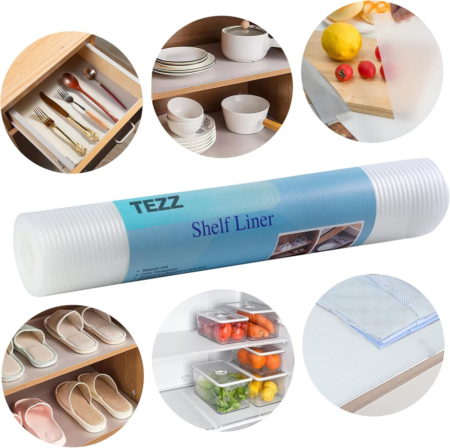 Shelf Liner, 11.8 Inches x 10 FEET Non-Slip Kitchen Cabinet Liner, Washable Oil-Proof Non-Adhesive Contact Paper for Kitchen Drawer, Cabinet, Shelves, Refrigerator, Storage, Desks, coutertops