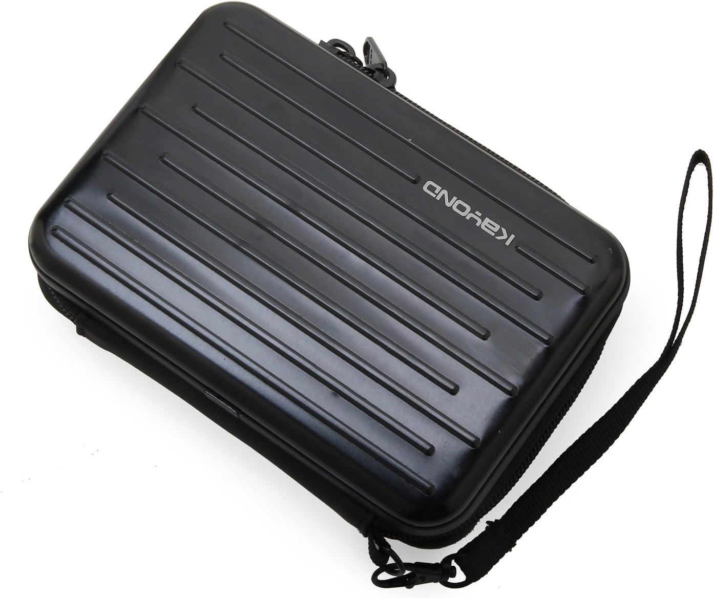 KAYOND Anti-Shock Silver Aluminium Carry Travel Protective Storage Case Bag for 2.5" Inch Portable External Hard Drive HDD USB 2.0/3.0 (Black)