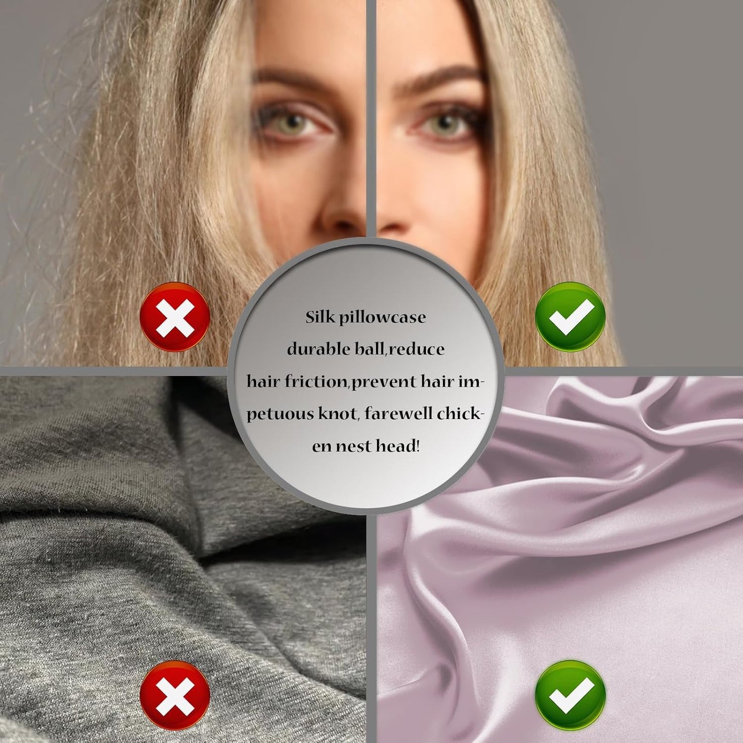 Mulberry Silk Pillow Cases for Hair and Skin Queen Size Silk Pillowcase with Zipper Soft Breathable Smooth Cooling Satin Silk Pillow Covers for Sleeping (Lavender,20"X 30",1Pcs)