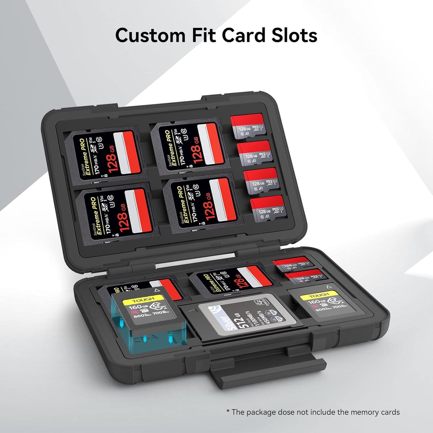 SMALLRIG Memory Card Holder Case 15 Slots, Water-Resistant for SD Card, Micro SD Card, CFexpress Type A/Type B Card, XQD Card - 3192