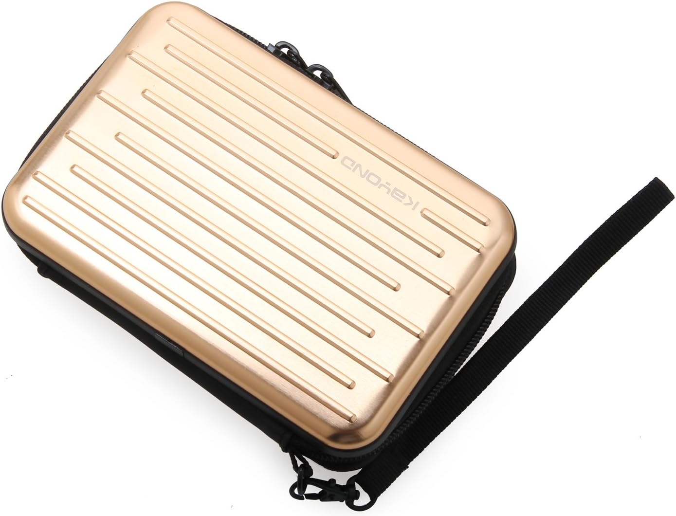 KAYOND Anti-Shock Silver Aluminium Carry Travel Protective Storage Case Bag for 2.5" Inch Portable External Hard Drive HDD USB 2.0/3.0 (Golden)