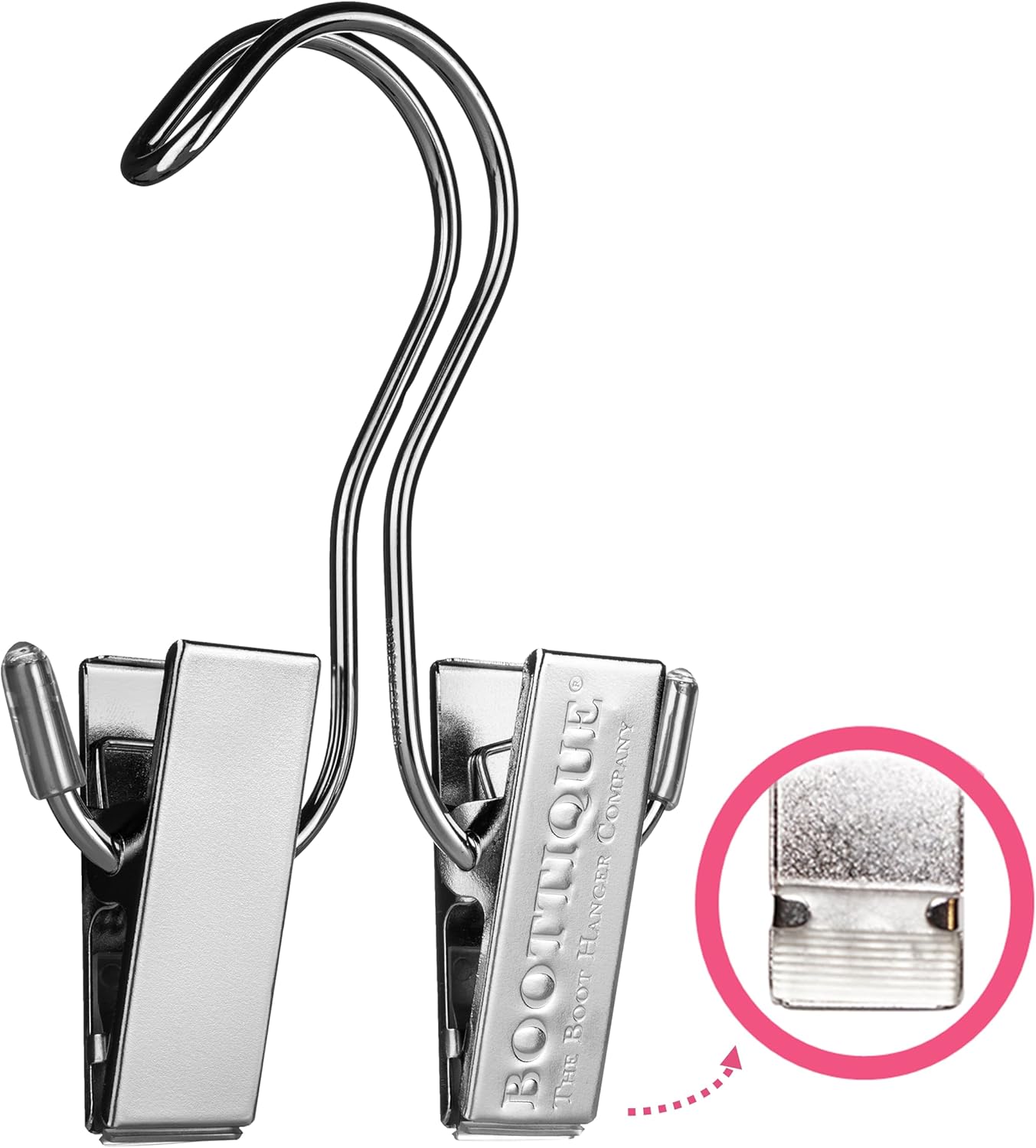 Original Boot Hanger - Shoe Storage Space Saver (Set of 3); Boot Hanger, Holder, Clips, Storage (Silver)