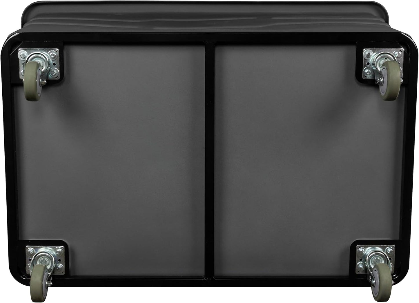 Commercial 20 Bushel Utility Cart with Steel Base, Poly Box Basket Truck, Laundry Cart, and Rolling Trash Bin, 51.5-Inch x 35.5-Inch x 36-Inch, 1000 Pound Weight Capacity, Yellow