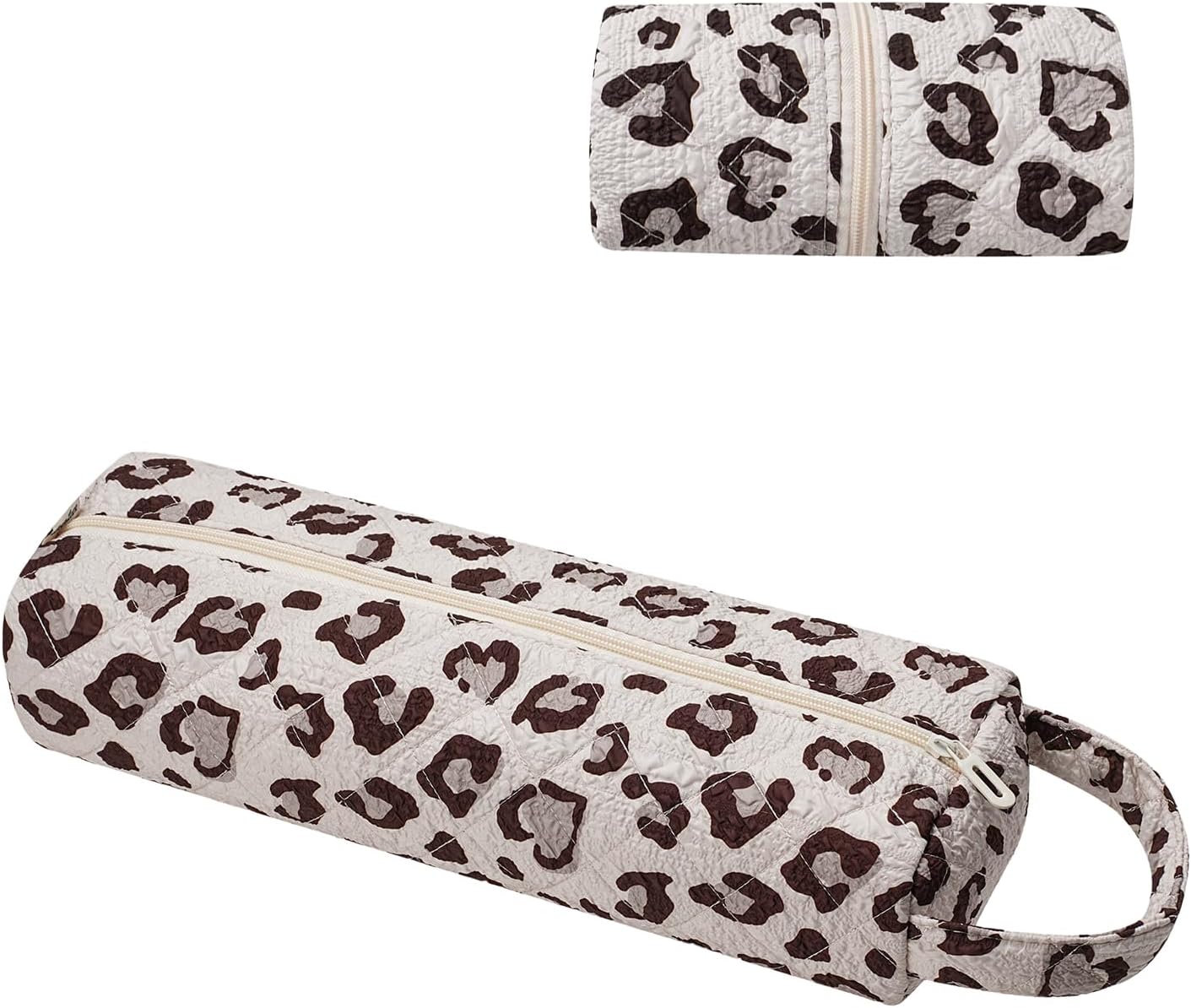 Quilted Hair Tools Travel Bag，Hair Styling Accessories Storage Case for Shark FlexStyle, Dyson Airwrap Hair Dryer, Curling Iron, Revlon Hair Tools，Portable and foldable(02Leopard print)