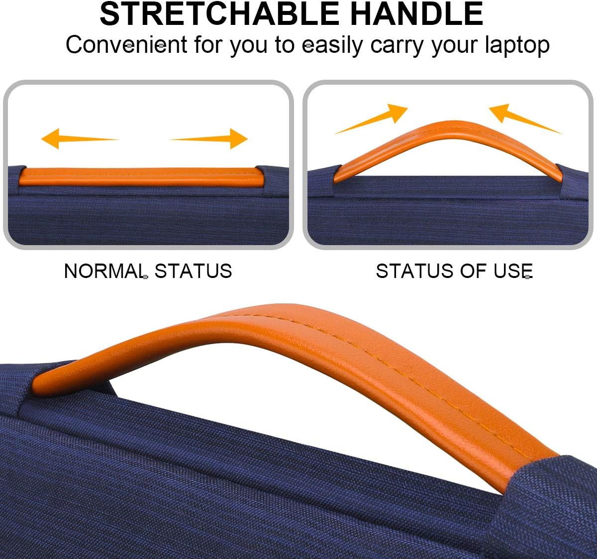 Lacdo 360° Protective 16 Inch Laptop Sleeve Case for 16 Inch HP Lenovo ASUS Acer Dell Laptop/HP Pavilion Envy/Lenovo ThinkPad IdeaPad/Acer Swift/ASUS Vivobook/Dell Computer Bag, Blue