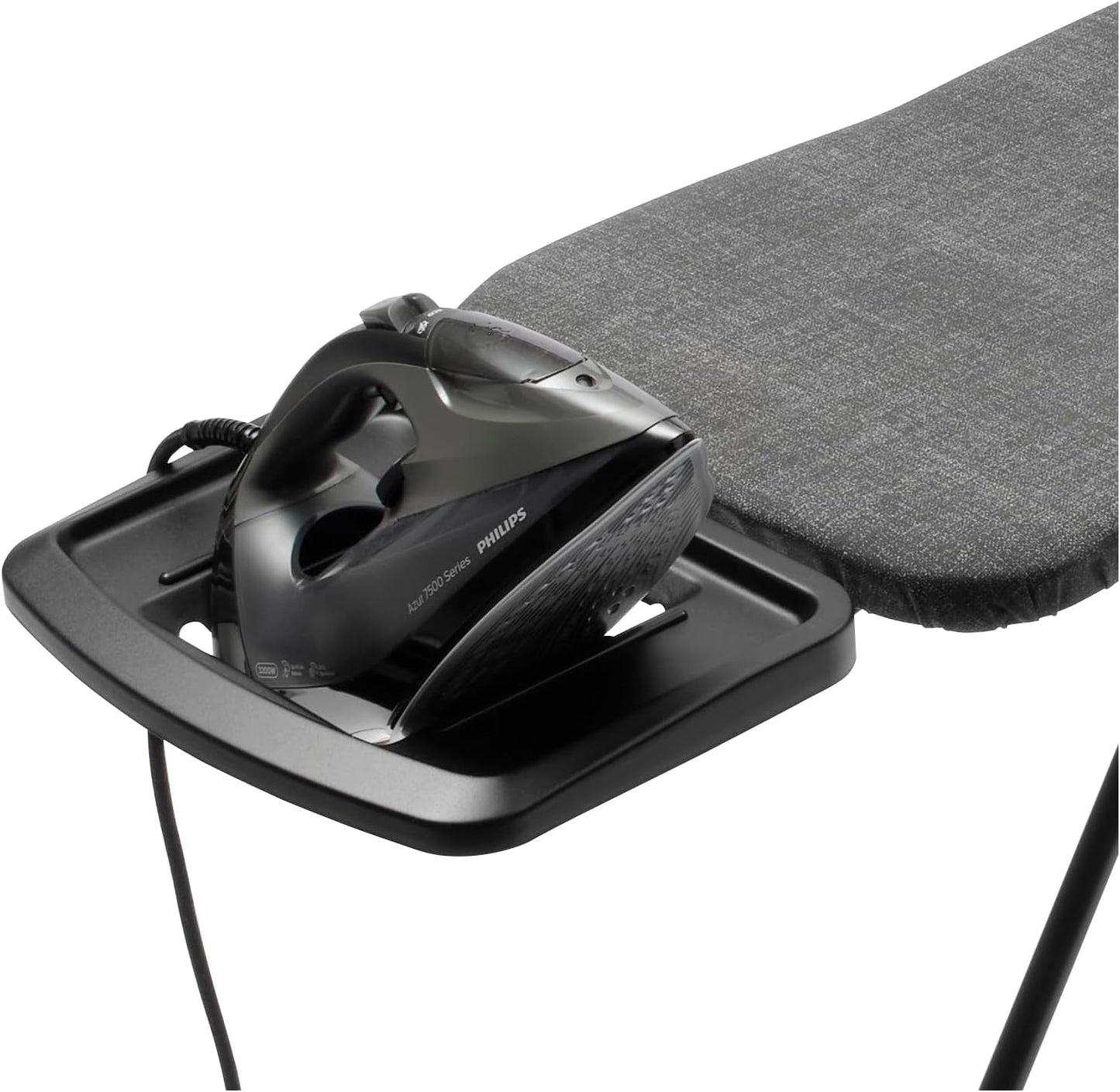 Brabantia - Ironing Board B – Solid Steam Iron Rest – Adjustable Height – Non-Slip Rubber Feet – 100% Fairtrade Cotton Cover with Foam Padding – Foldable – New Dawn – Size B (49 x 15 in)