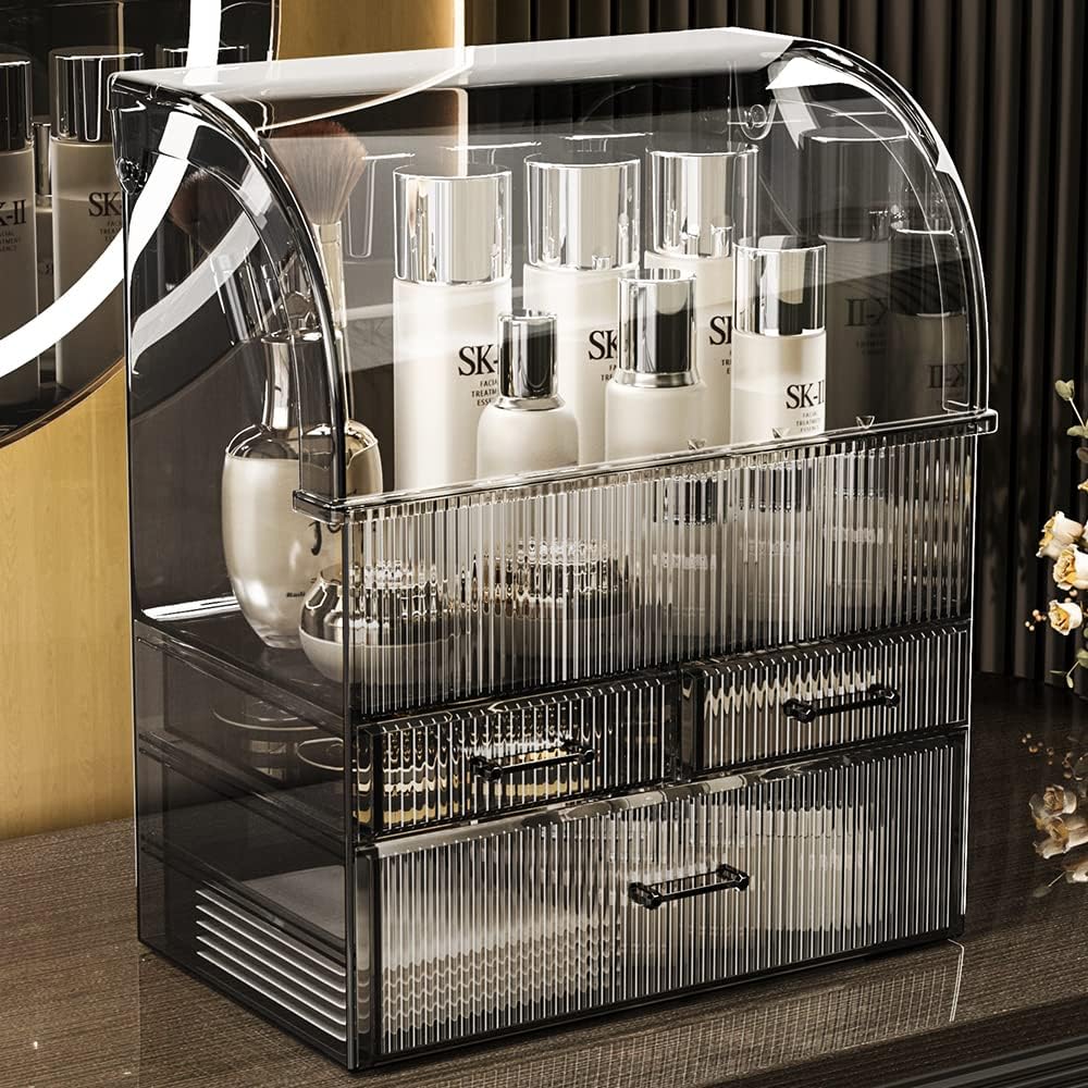 MOOCHI Professional Large Cosmetic Makeup Organizer Bathroom Storage Display Case with Drawers