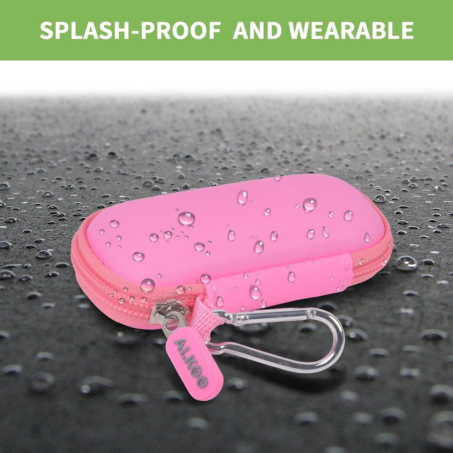 USB Flash Drive Case, SD Card Holder Compatible with Thumb Drive, Memory Cards, SDXC SDHC Storage Bag, Electronic Accessories Organizer for SanDisk for Samsung for Inland (Pink)