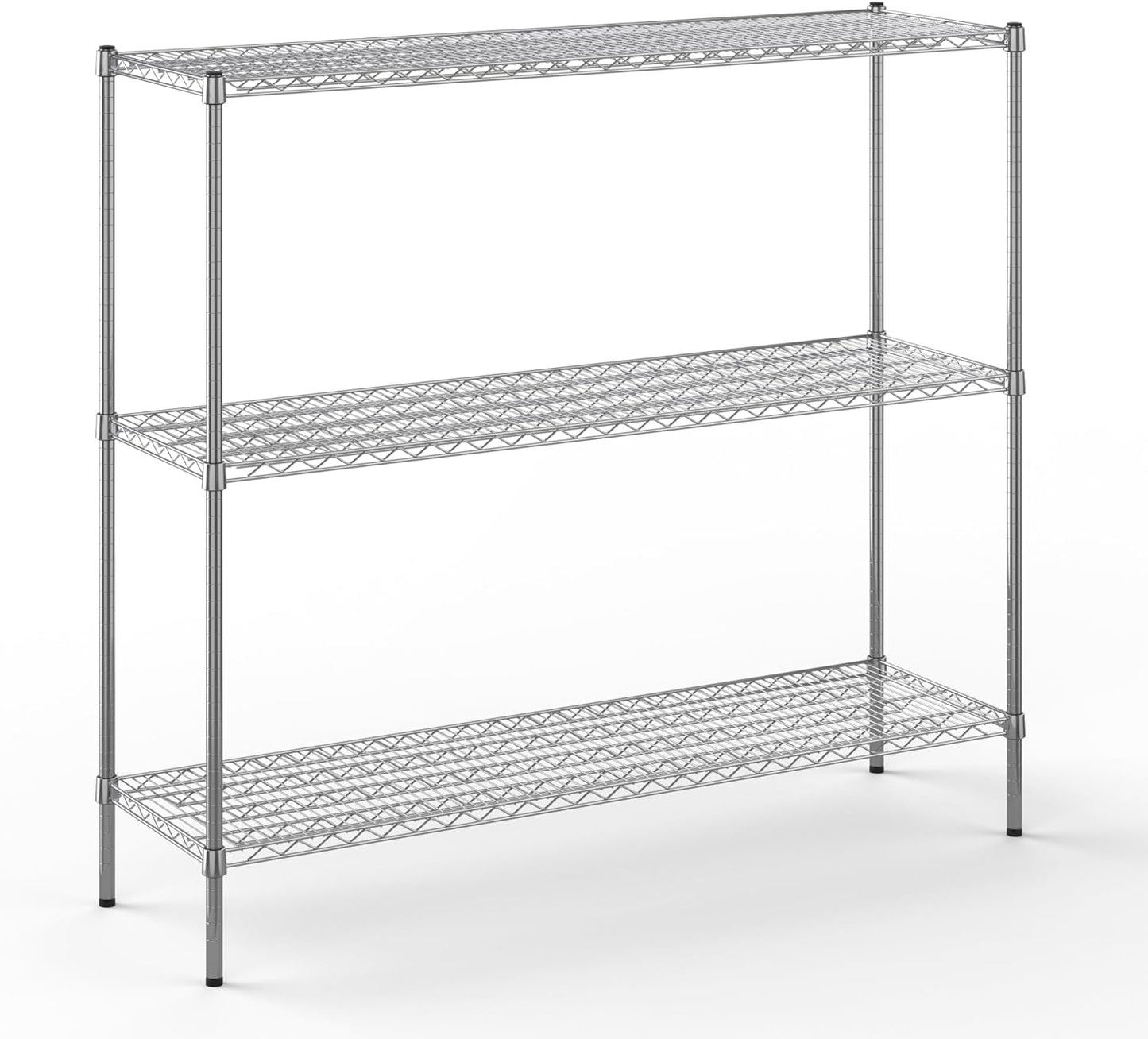 18" Deep x 60" Wide x 54" Height Wire Shelving Kit | 3-Tier | NSF Commercial Storage Rack Unit