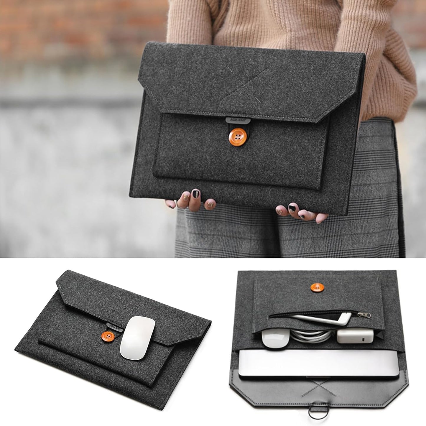 Laptop Sleeve Protective Case 11inch/13inch/15inch Shock Storage Bag for Business Travel Meeting