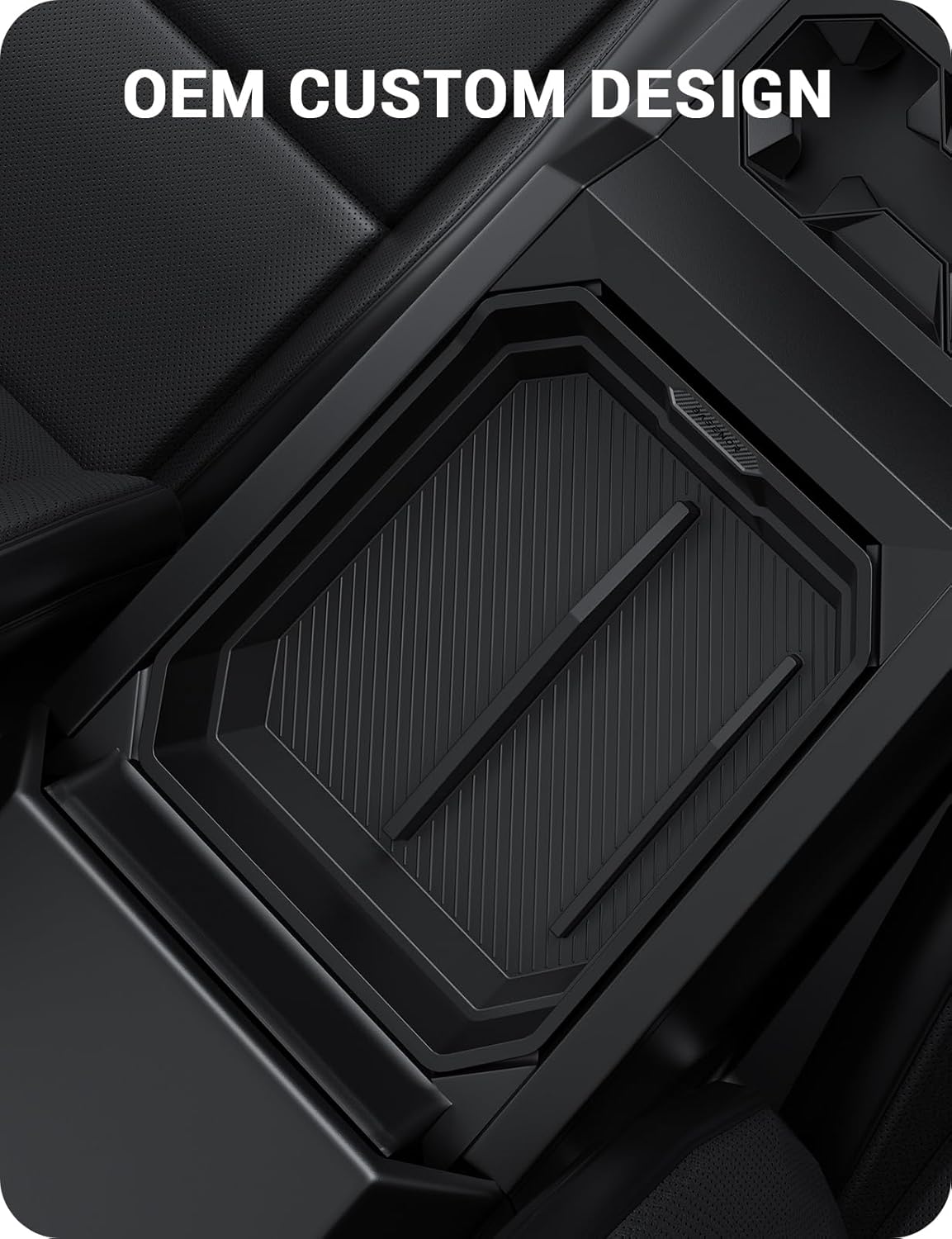 BASENOR 2024 2025 Tesla Cybertruck Center Console Organizer Tray(Carbon Edition) (Proprietary Design) Armrest Storage Box for Cybertruck Accessories