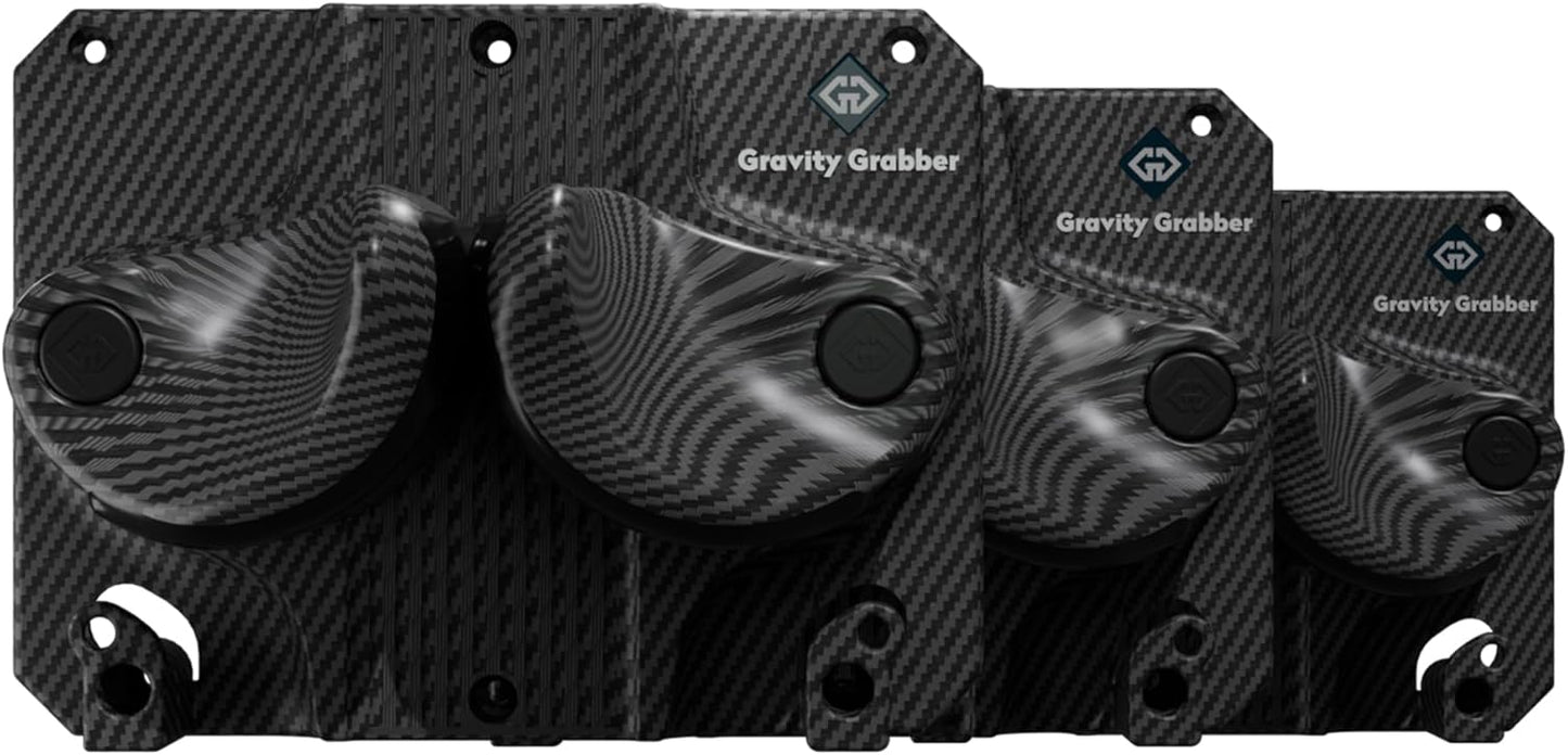 Gravity Grabber - Ultimate Ski & Snowboard Wall Rack | Secure, Non-Slip Storage | Fits Any Ski/Board | Garage Organization | Ski Storage Rack | Snowboard Storage Rack | Winter Gear Organizer | 3 Pck