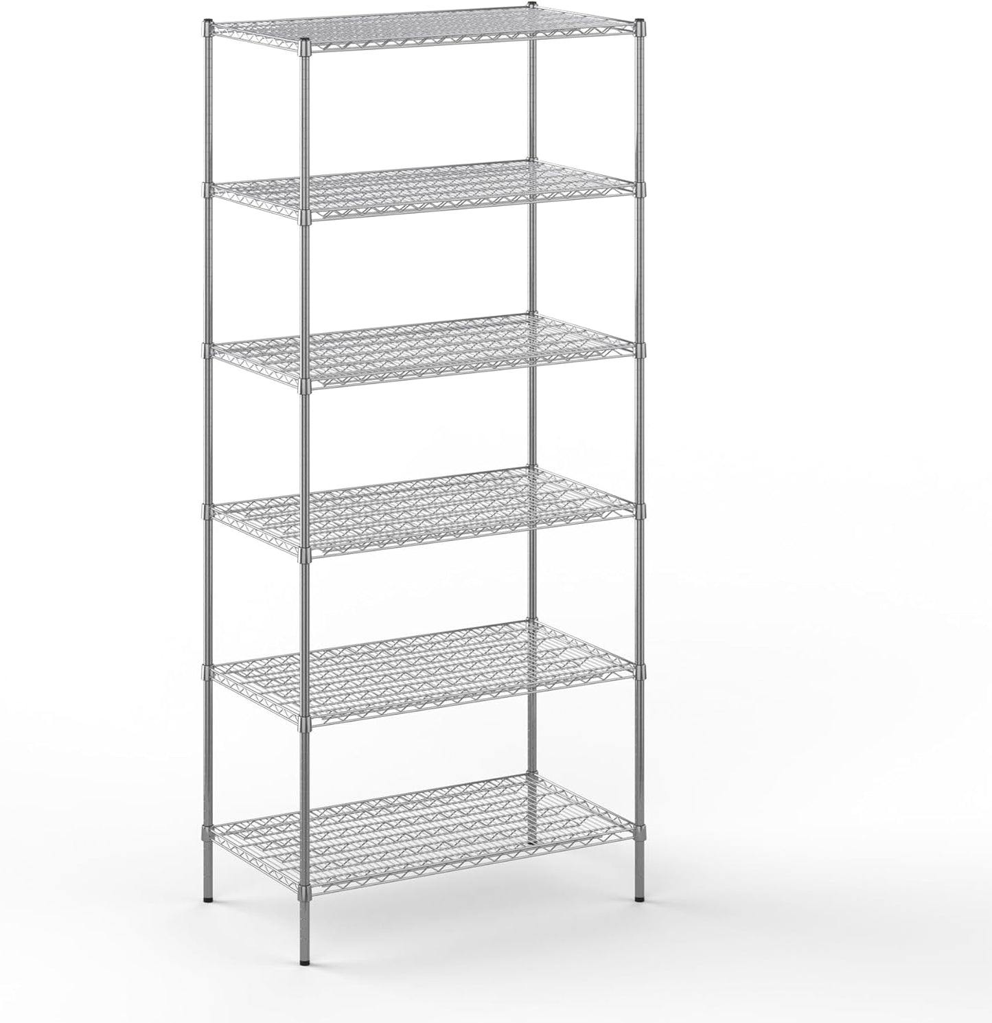 24" Deep x 42" Wide x 96" Height Wire Shelving Kit | 6-Tier | NSF Commercial Storage Rack Unit