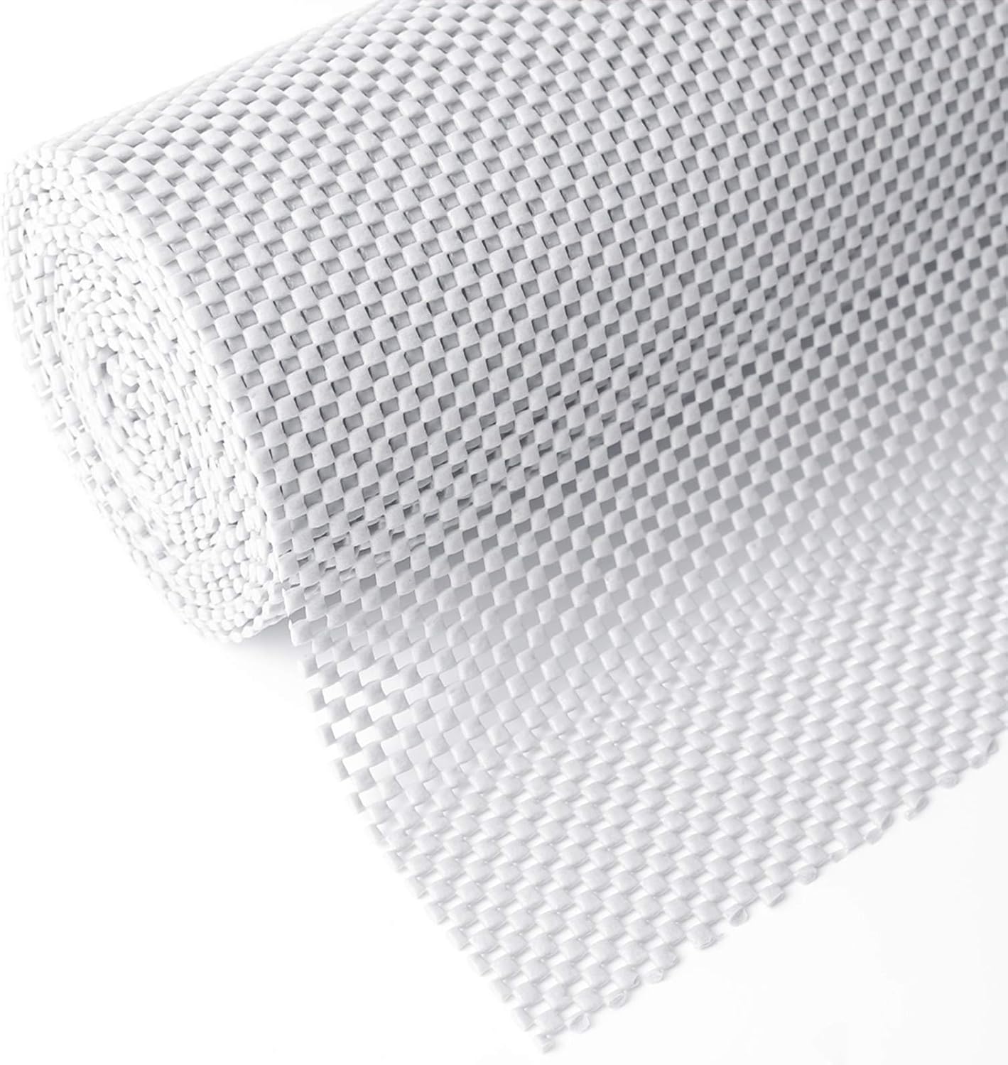 Drawer Shelf and Cabinet Liner, Thick Strong Grip, Non-Adhesive Liners Protect Kitchen Cabinets and Cupboard, Bathroom Drawers, Easy Install, Breathable Mat, 20 Inches x 20 Feet, White