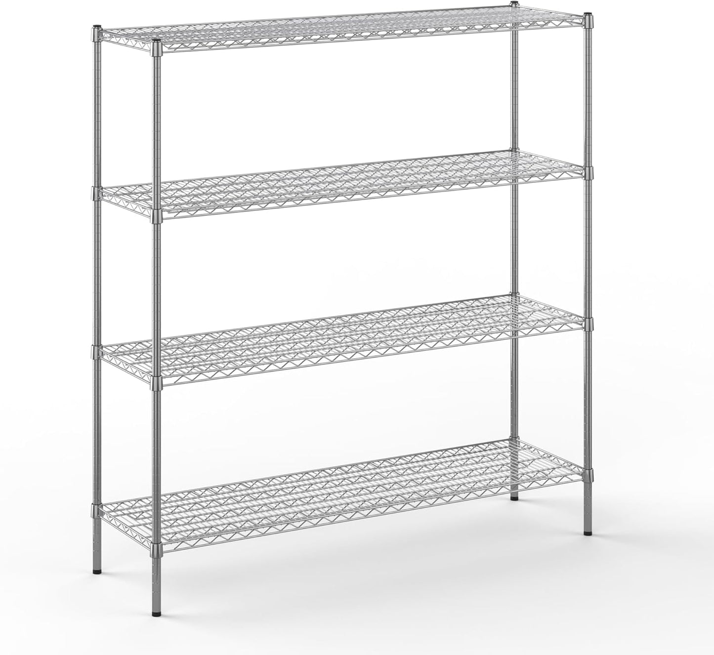 18" Deep x 60" Wide x 64" Height Wire Shelving Kit | 4-Tier | NSF Commercial Storage Rack Unit