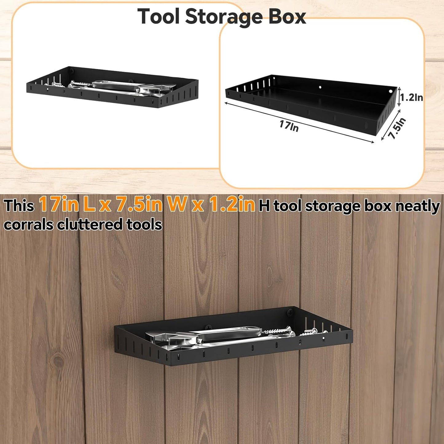 Wall Mount Screwdriver Organizer, Plier Organizer, Hammer Rack, Hand Tool Organizer and Storage Rack Wall Mount for Workshop Shed Garage Workbench Home, 4 pack