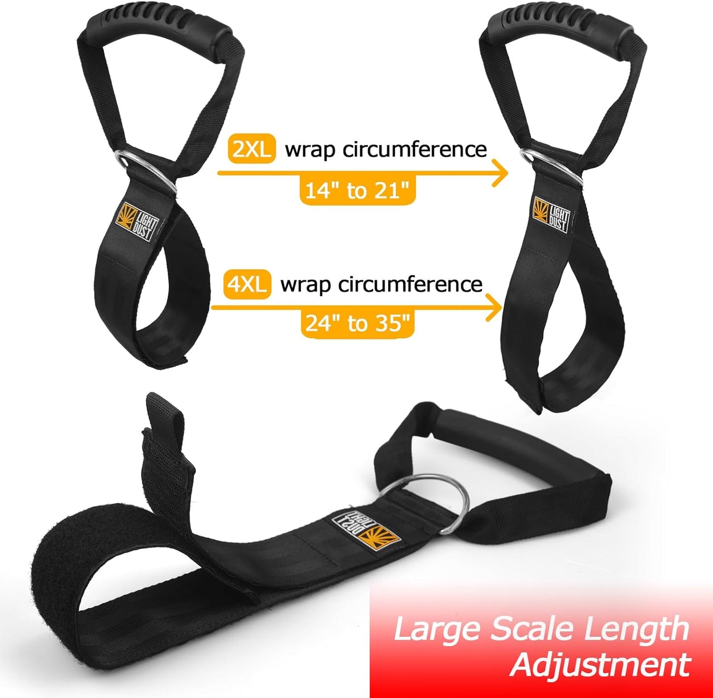 Hanging Extension Cord Holder - 4Pack 22" 35" Handle Wrap Straps with S Hooks Heavy Duty Garage Organizer Tool Hangers - Garden Hose Power Electrical Cable Rope RV Shed Storage and Organization