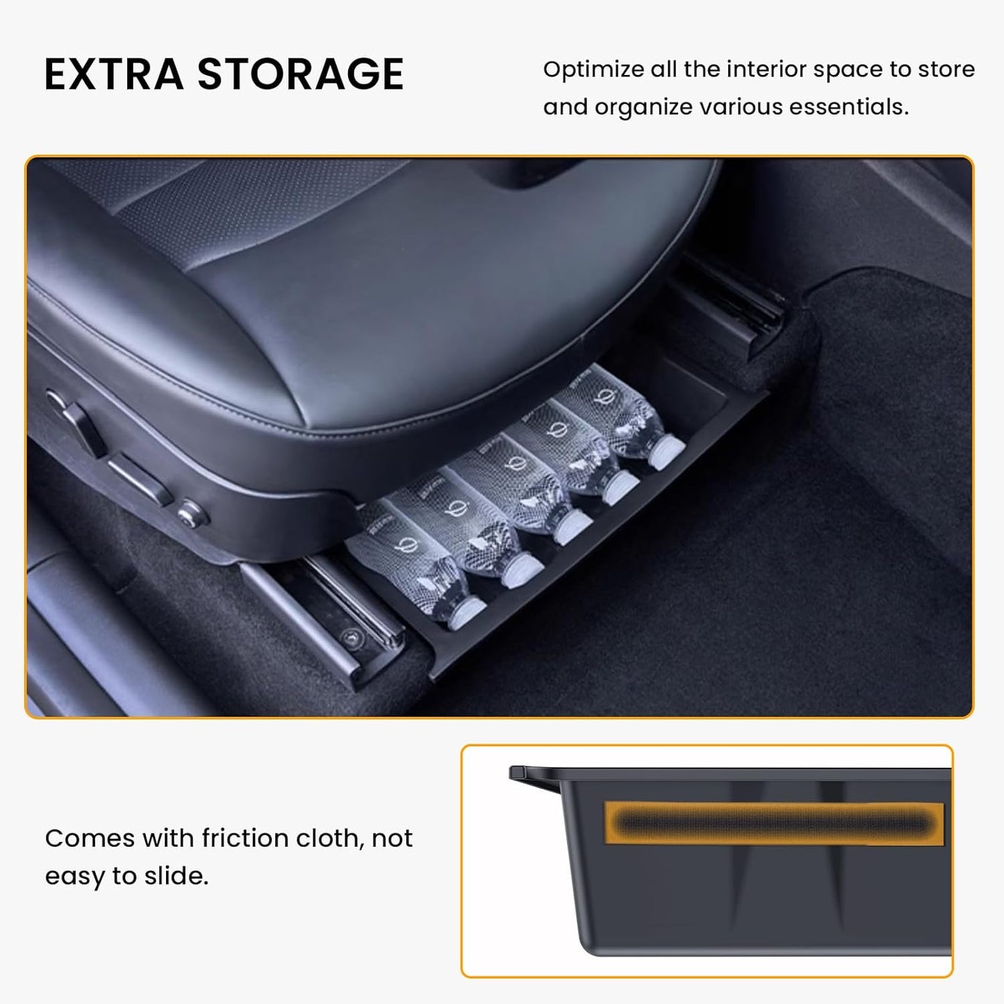 5PCS Center Console Organizer Tray for Tesla Model Y Juniper Accessories 2025, Center Console Storage Tray Armrest Hidden Box Orgainzer and Underseat Storage Box for New Model Y