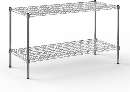 21" Deep x 48" Wide x 27" Height Wire Shelving Kit | 2-Tier | NSF Commercial Storage Rack Unit