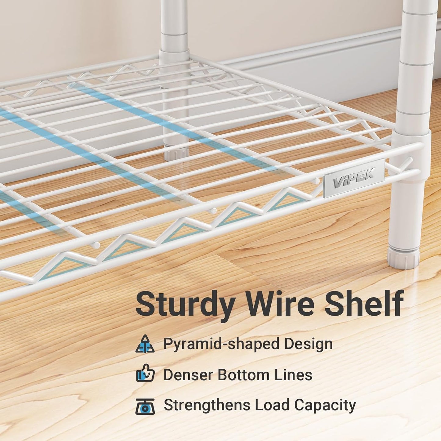 VIPEK V4 Garment Rack for Hanging Clothes, Portable Wardrobe Freestanding Closet Organizer, Heavy Duty Clothes Rack Metal Clothing Rack with 3 Hanging Rods & 2 Side Hooks, Max Load 810lbs, White