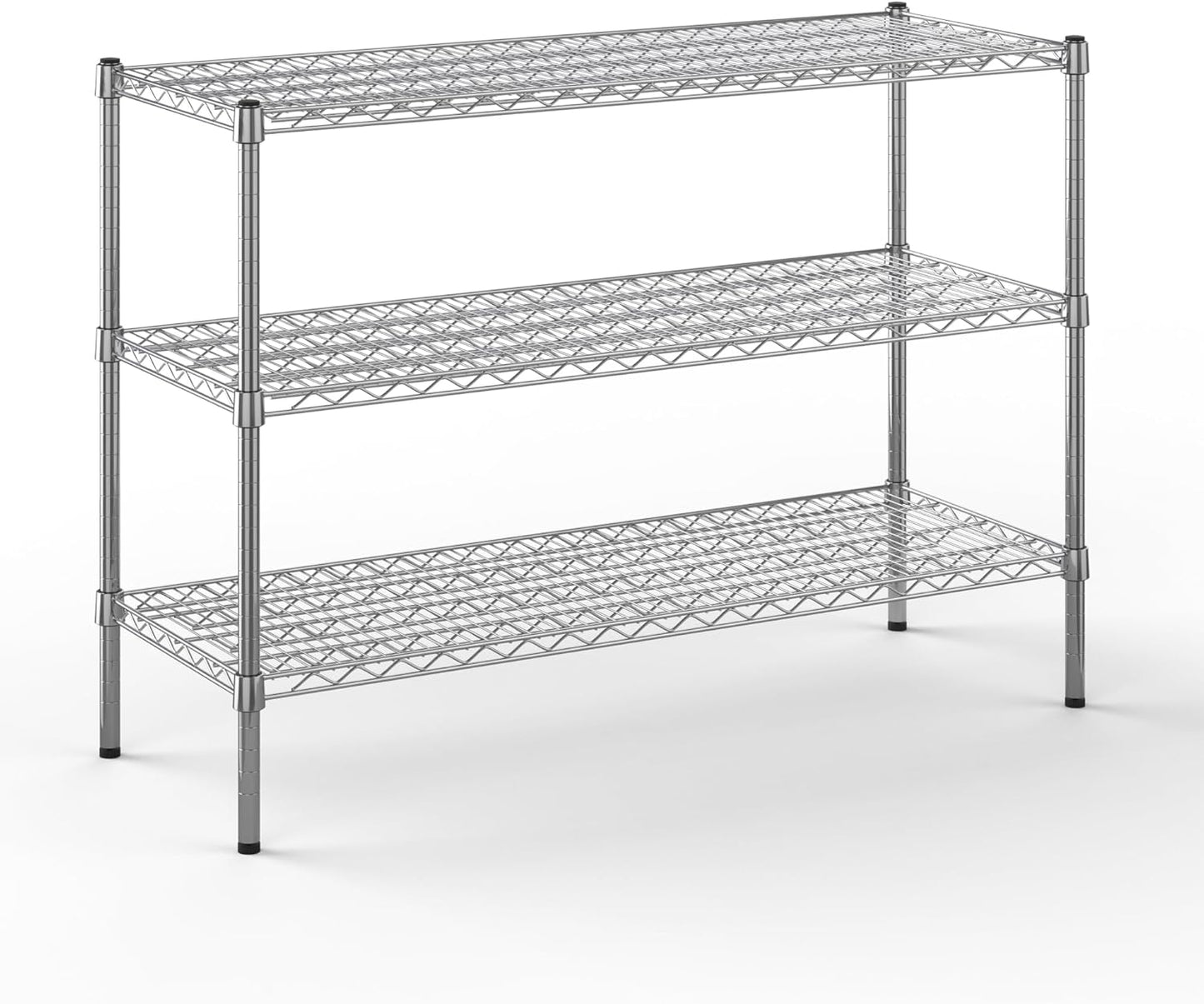 18" Deep x 48" Wide x 34" Height Wire Shelving Kit | 3-Tier | NSF Commercial Storage Rack Unit