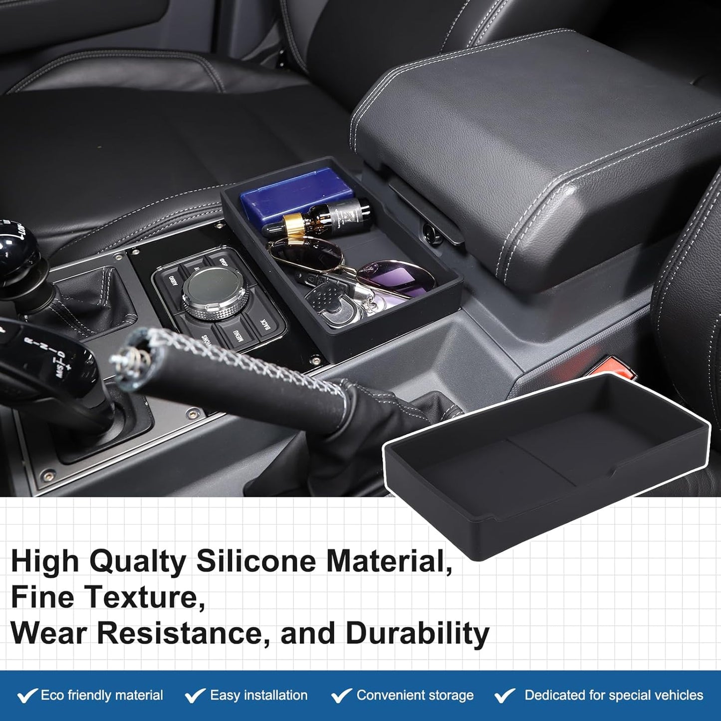 Center Console Organizer Compatible with INEOS Grenadier 2020-2024, Armrest Box Front Storage Box ABS Material Insert Tray Accessories