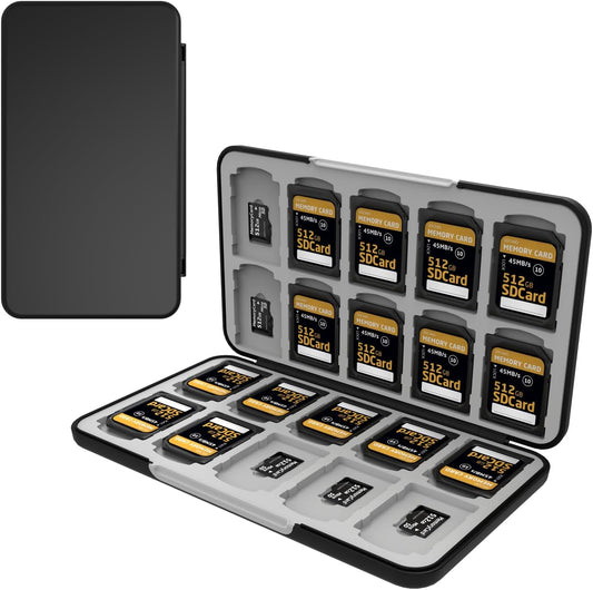 Memory Card Case with 40 Slots for 20 Micro SD SDXC SDHC TF Cards and 20 SD SDXC SDHC Cards,Anyskill SD Card Holde Features a Portable and Compact Design