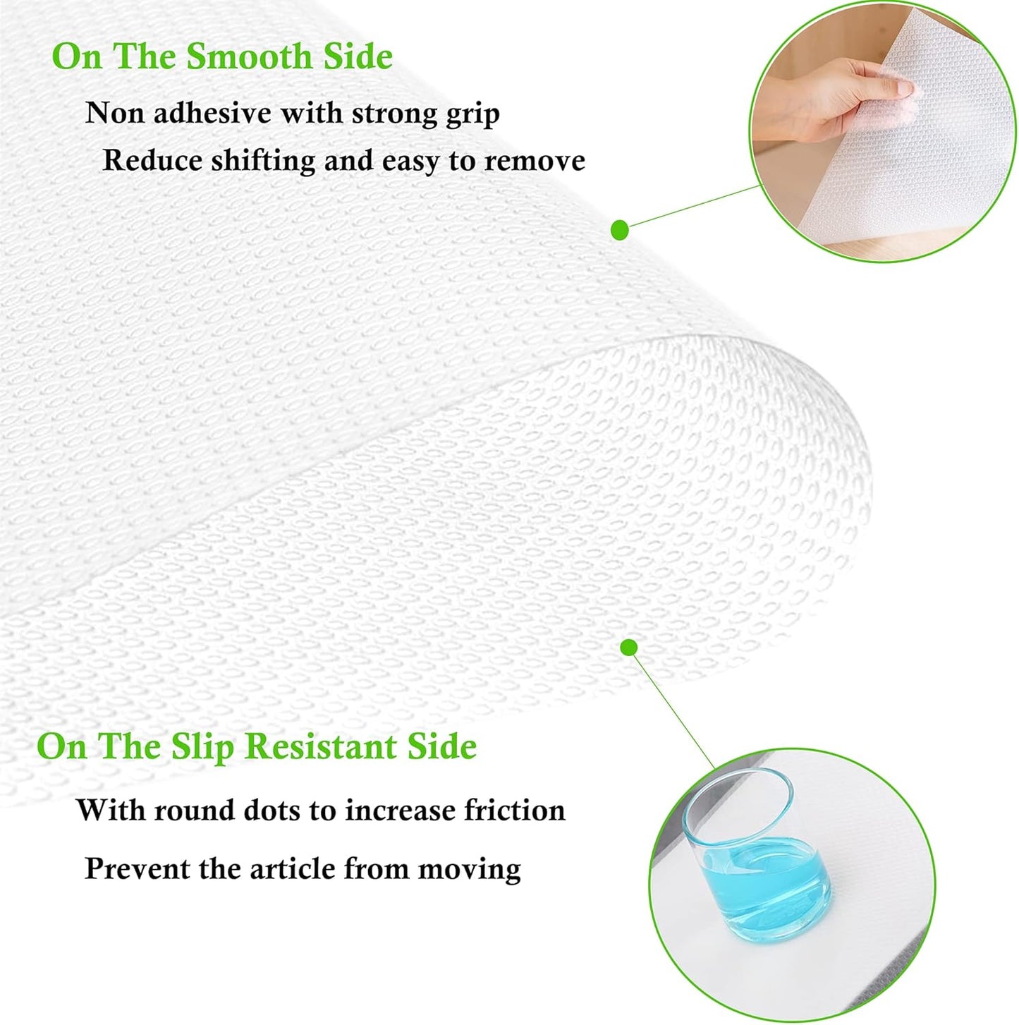 Shelf Liners for Kitchen Cabinets Non-Adhesive Drawer Liners 16 Inch Wide X 20 Ft Non Slip Waterproof Cupboard Liner Clear Reusable Cabinet Liners for Kitchen Bathroom Pantry Refrigerator