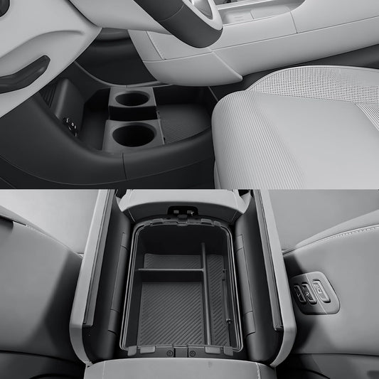 CDEFG 3Pcs Center Console Organizers for 2026 Hyundai Palisade, for 2026 Hyundai Palisade Accessories Middle Console Dual Organizers Armrest Storage Box & Lower Console Tray(Only for Split Armrest)